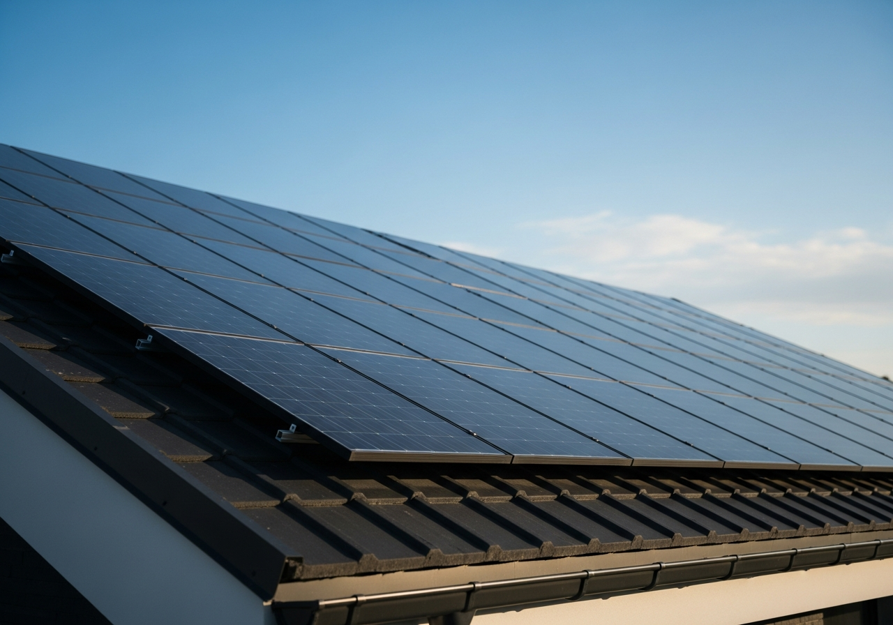 Photovoltaik auf einem Effizienzhaus 40