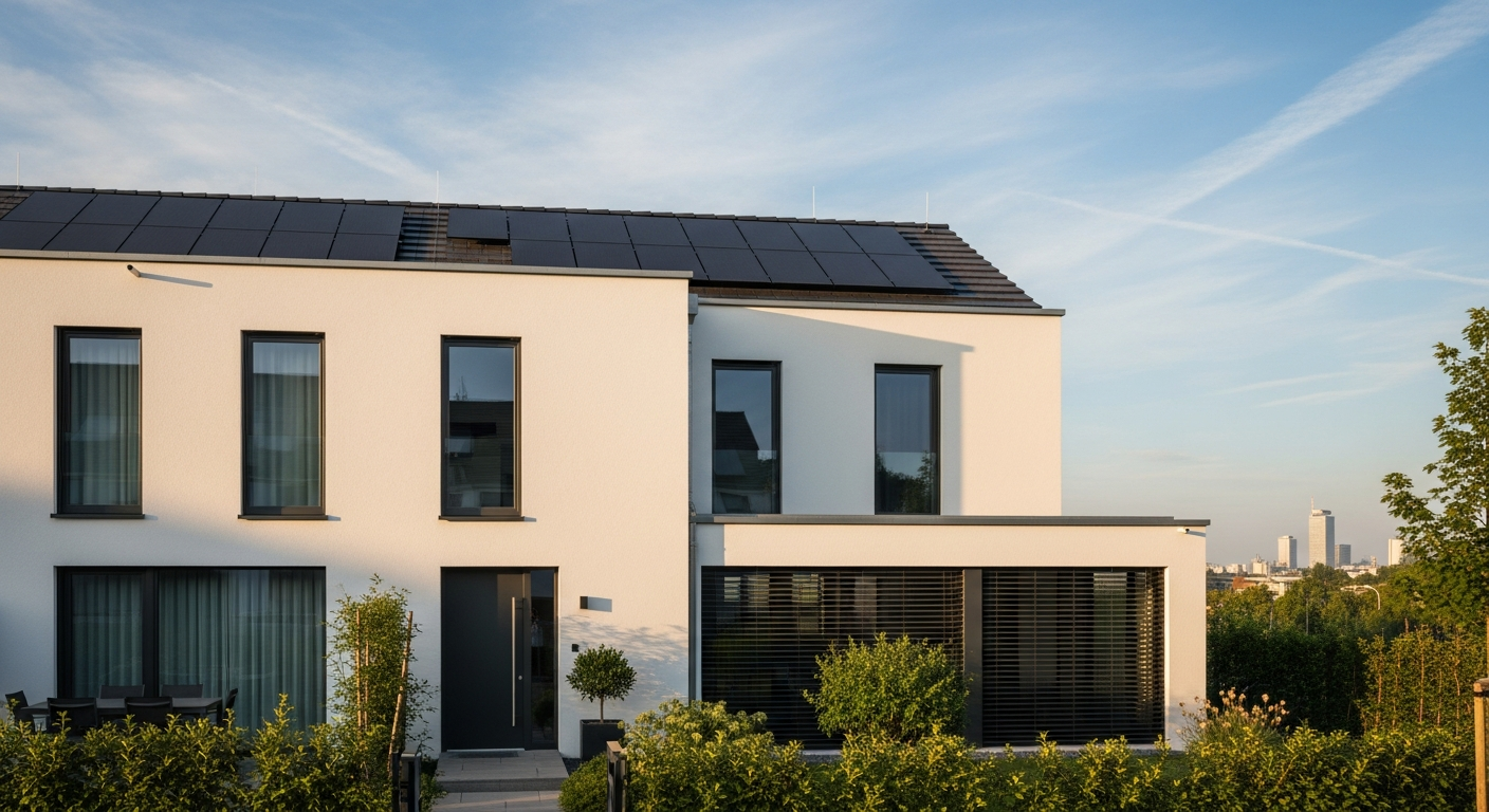 KfW 40 Haus in Berlin: modernes Effizienzhaus 40 im Neubau